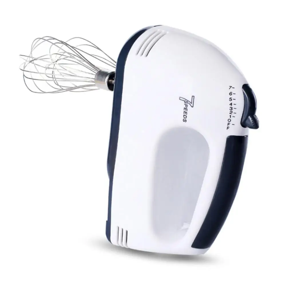 Электрический взбиватель яиц из нержавеющей стали бытовой ручной белый крем