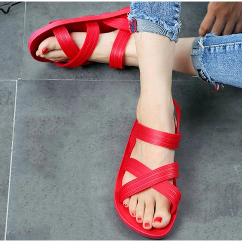 Туфли женские прозрачные без застежки плоская подошва дышащие повседневные