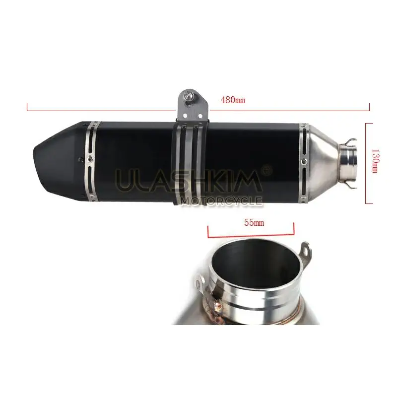 

Motorcycle Full Exhaust System Muffler Escape Modified Contact Middle Link Pipe Tube Slip On For Honda CBR300 CBR300R