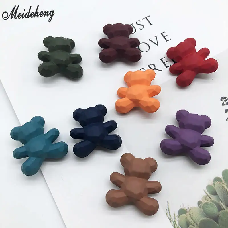 Акриловые Медвежонок большие бусины для изготовления модных ювелирных изделий