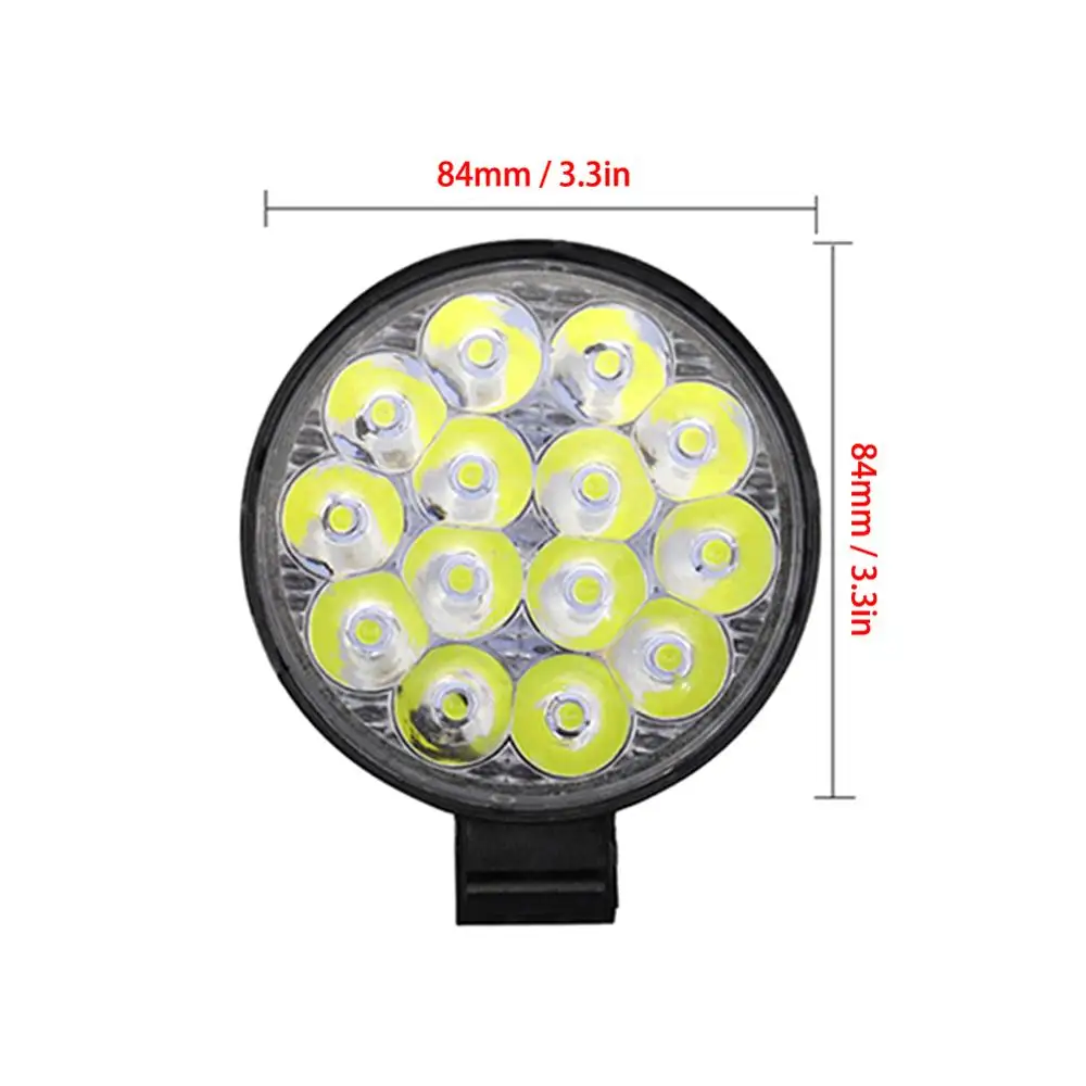 4 шт. 42 Вт круглый светодиодный рабочий светильник Точечный 14 полосные лампы для