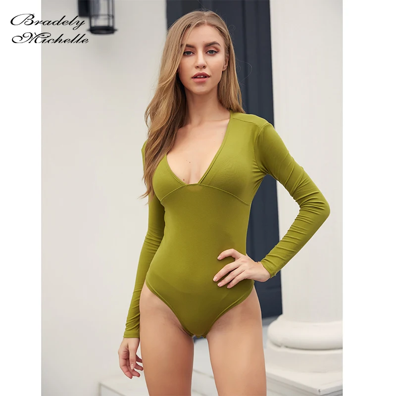 BRADELY MICHELLE Новинка осени 2019 года модные сексуальные женские хлопковые боди нижние