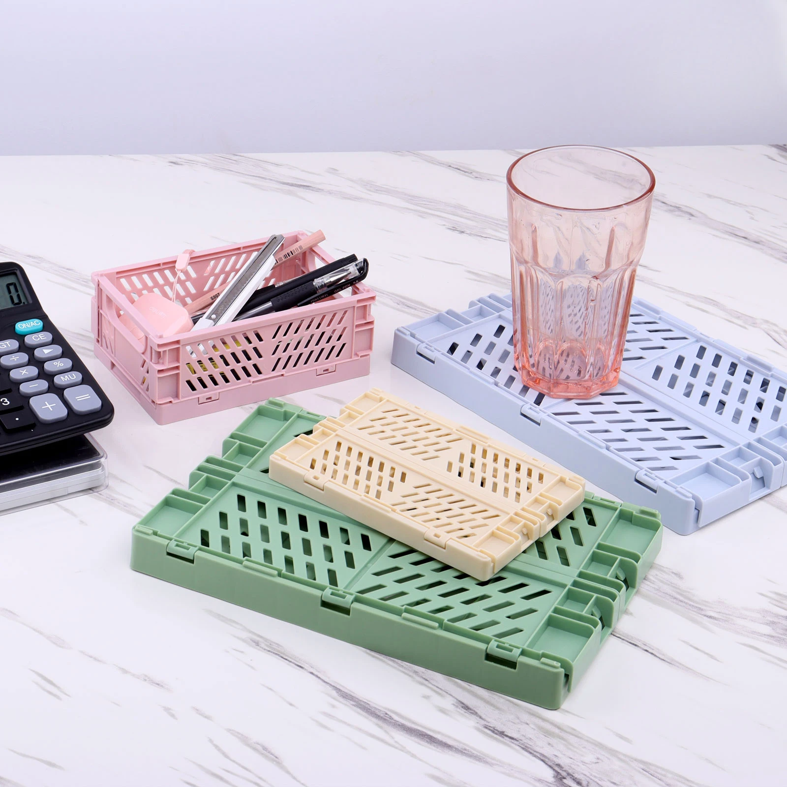 

New Foldable Plastic Storage Box Toy Storage Box Underwear Basket Wardrobe Storage Cabinet Clothes Kitchen Container Storage Box