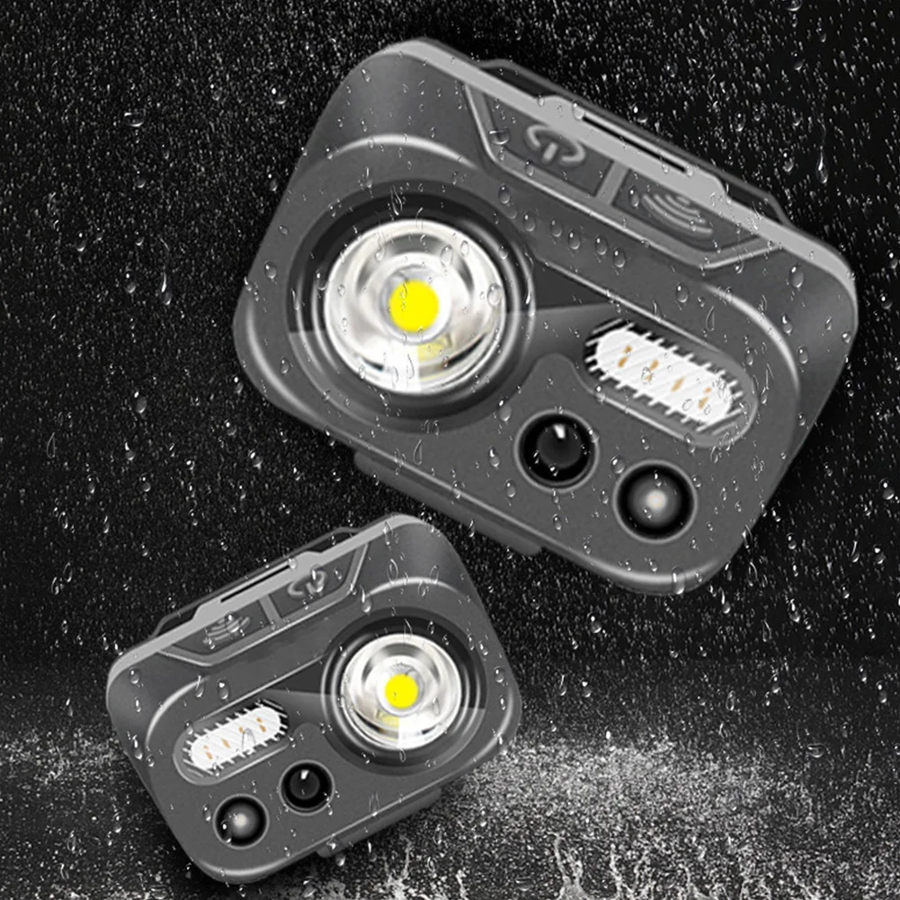 

3 Modes LED Headlamp Motion Sense Control Flashlight Torch USB Charging Emergency Light Waterproof Adjusted Camping Lantern