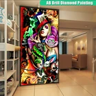 Алмазная живопись 5D AB Drill, мультяшный декор для девочек, домашний декор, большой размер, полноразмернаякруглая Алмазная вышивка, мозаика, картина из аниме