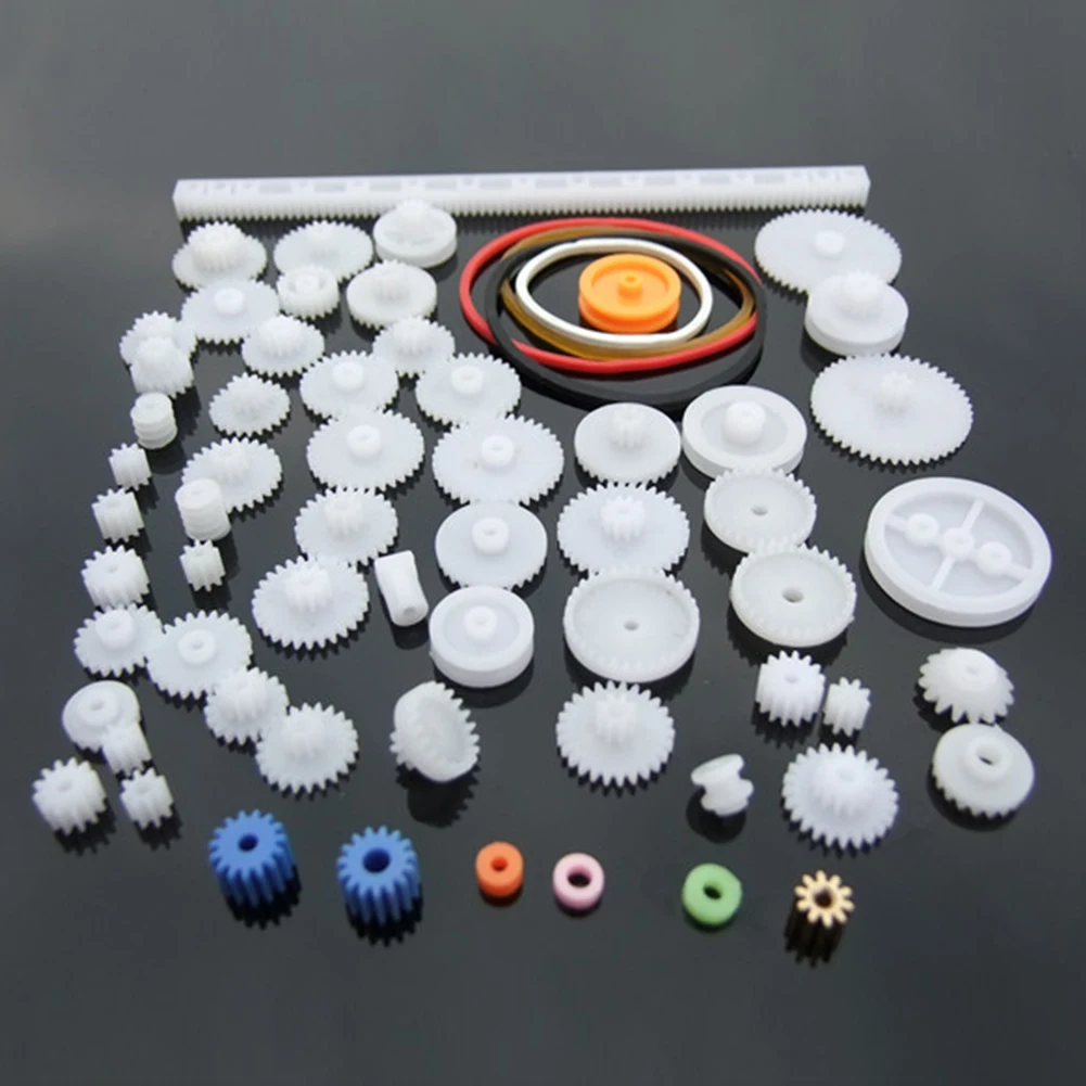 60pcs Necessary Transmission Model Double Layer Parts Worm For Robot Gears Kit DIY Crown Motor Toy Accessories Pulley Belt | Игрушки и