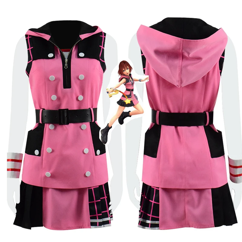 

Custom made Game Kingdom Hearts 3 Dream Drop Distance Cosplay Kairi Princess of Heart Cloth Carnival Adult Halloween Party Dress