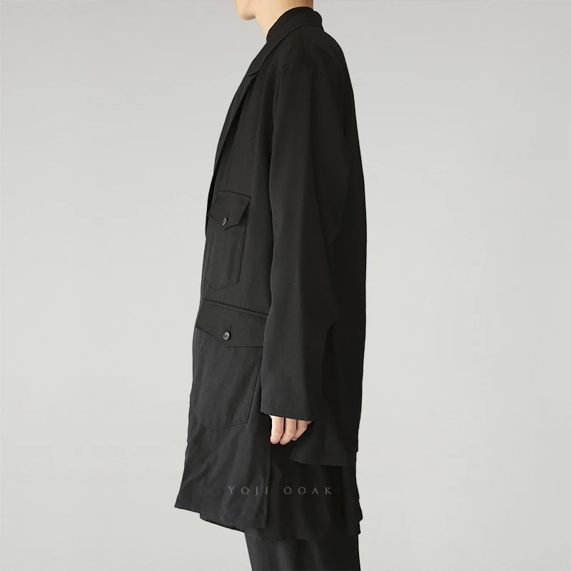 Мужская Черная куртка для отдыха простая Весенняя Новая черная приталенная