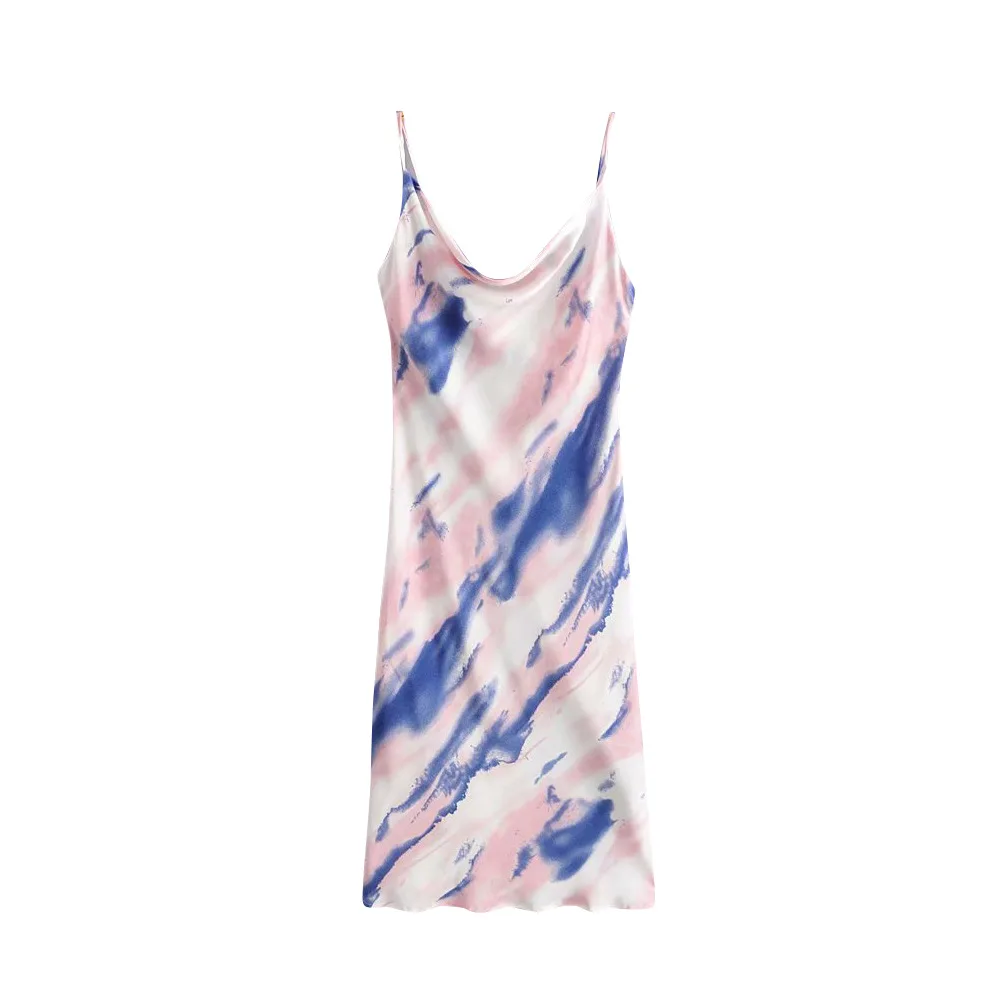 

Summer Women's Maxi Dress 2021 Fashion Printed Elegant Robe Casual Sundress Holiday Boho Beach Sexy Spaghetti Strap Midi Dresses