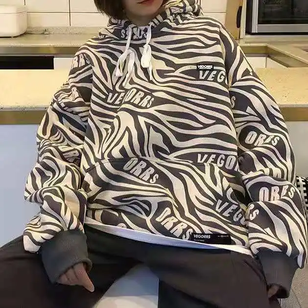 

Kawaii Animal Cow Print Hoodies Women Sweatshirts Pullover Women Oversized Hoodie Men Japanese Streetwear Cow Print Tops Coats