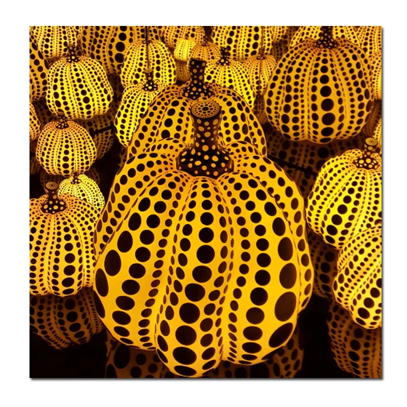 yellow pumpkin -1 Yayoi Kusama жёлтая Тыква холст живопись Современные настенные художественные плакаты и принты настенные картины для гостиной Куадрос домашний декор - Цвет: yellow pumpkin -1