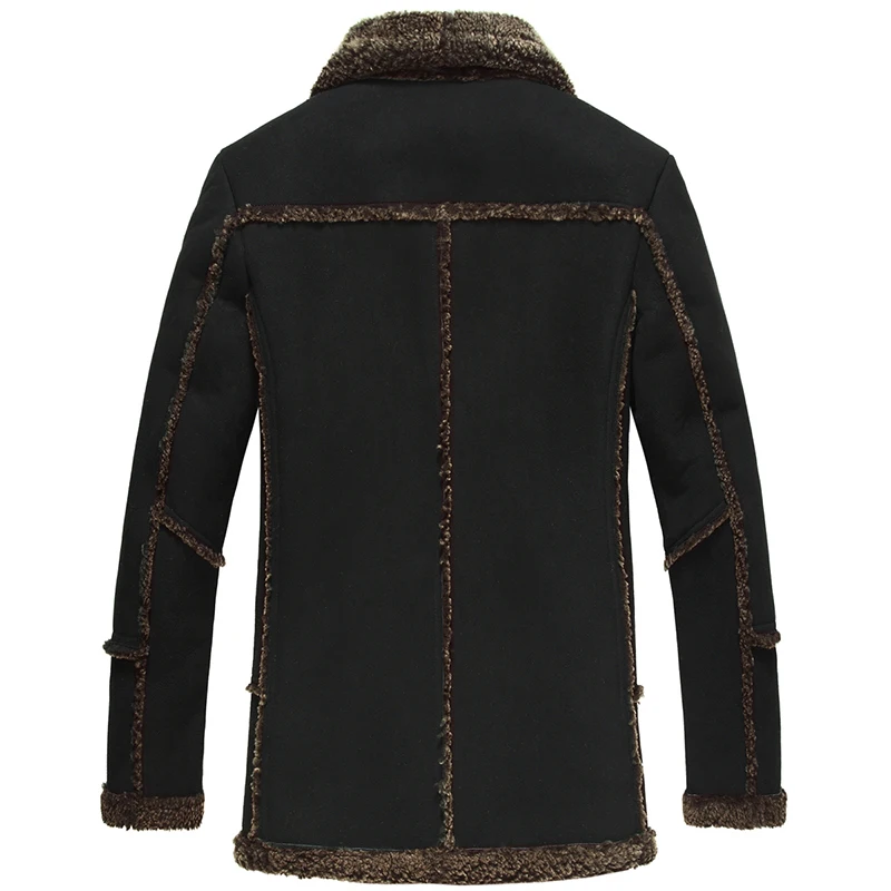 

Real Sheep Shearling Jacket Men Genuine Leather Jacket Winter Natural Fur Coats Luxury Sheepskin Coat 2233 KJ4288