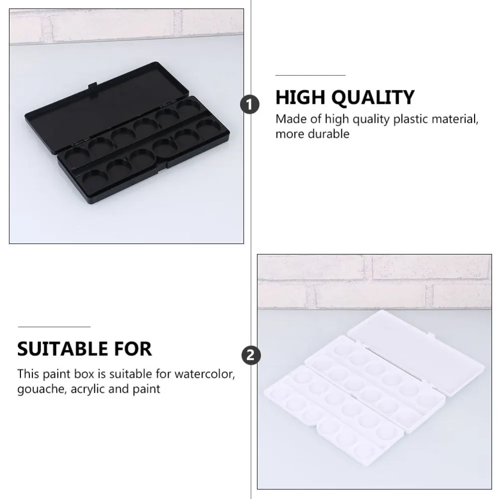 

3Pcs 24 Grids Nair Art Paint Mixing Plate Watercolor Pigment Color Mixing Tray