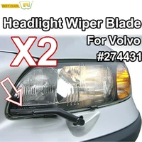 2pcsset front left right headlight head light headlamp bumper wiper blades wipers for volvo vlovo s80 s90 v90 960 940 274431