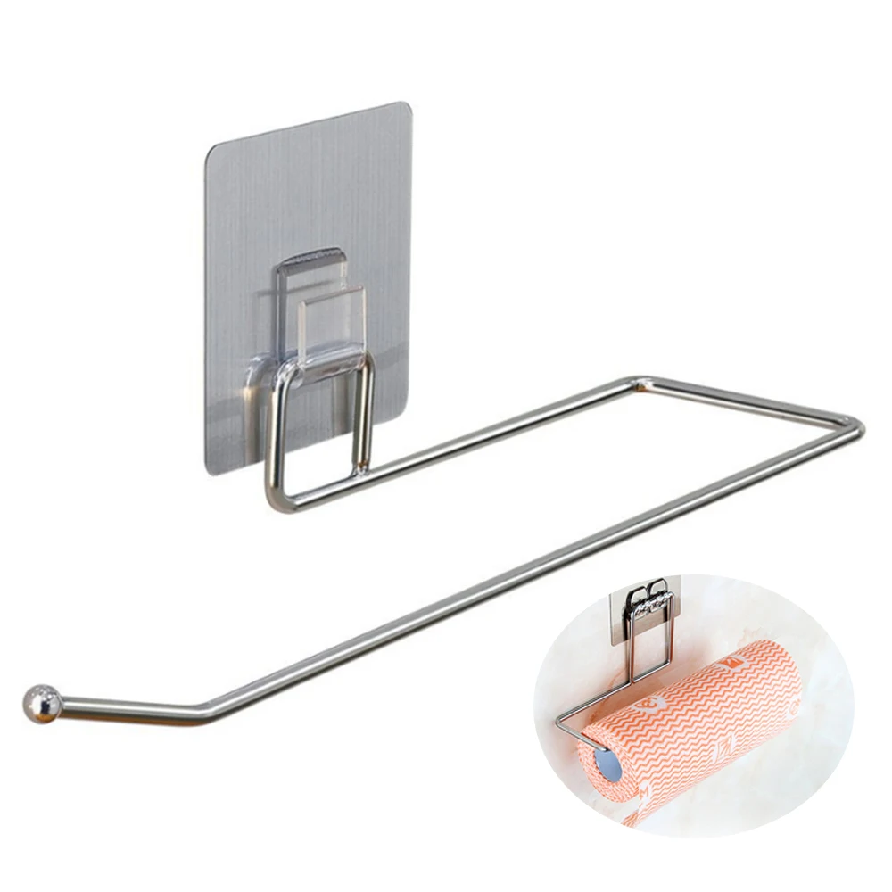 

Kitchen Paper Roll Holder Tissue Storage Organizers Racks Hanging Towel Stand Home Bathroom Toilet wall mount Suction Hanger