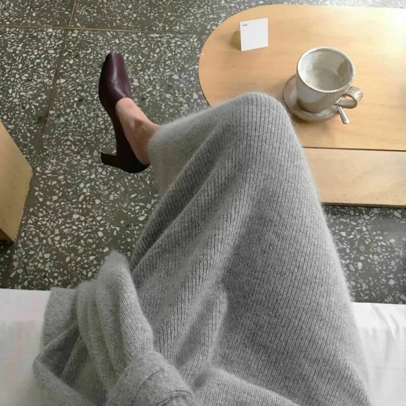 Кашемировое платье свитер с поясом женское модное трикотажное v образным вырезом