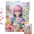 5D DIY алмазная живопись, изобразительное искусство, Цветочная вышивка для девушек, Полный бриллиантовый Набор для вышивки крестиком, домашний декор, квадраты