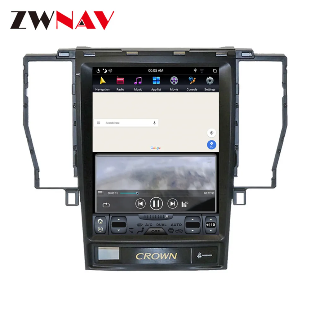 Вертикальный экран 10,4 ''Tesla стиль Android 9,0 автомобильный dvd плеер с gps-навигатором для Toyota crown 2005-2009 стерео Мультимедиа Радио BT ips