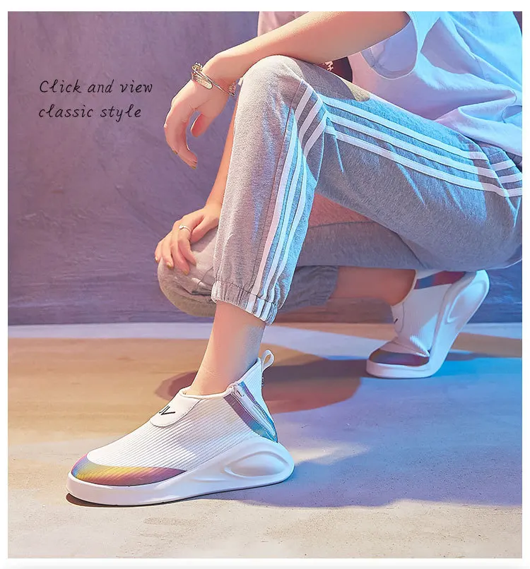

2019 New Spring Women's Vulcanized Shoes Fashion Wild Casual Sports Shoes Women Comfortable Breathable Mesh Women's Shoes Z231