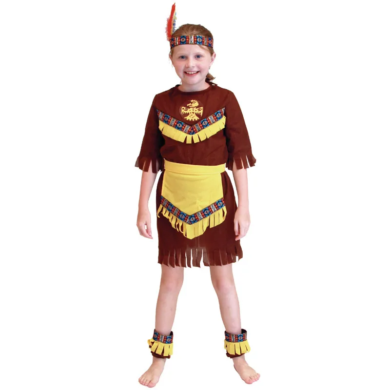 M-XL для девочек Костюм индийской принцессы костюмированной вечеринки Детский