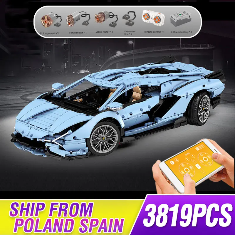 Форма King MOC Technic Venenos Aventador SIAN FKP37 Roadster автомобильный мощный пульт дистанционного