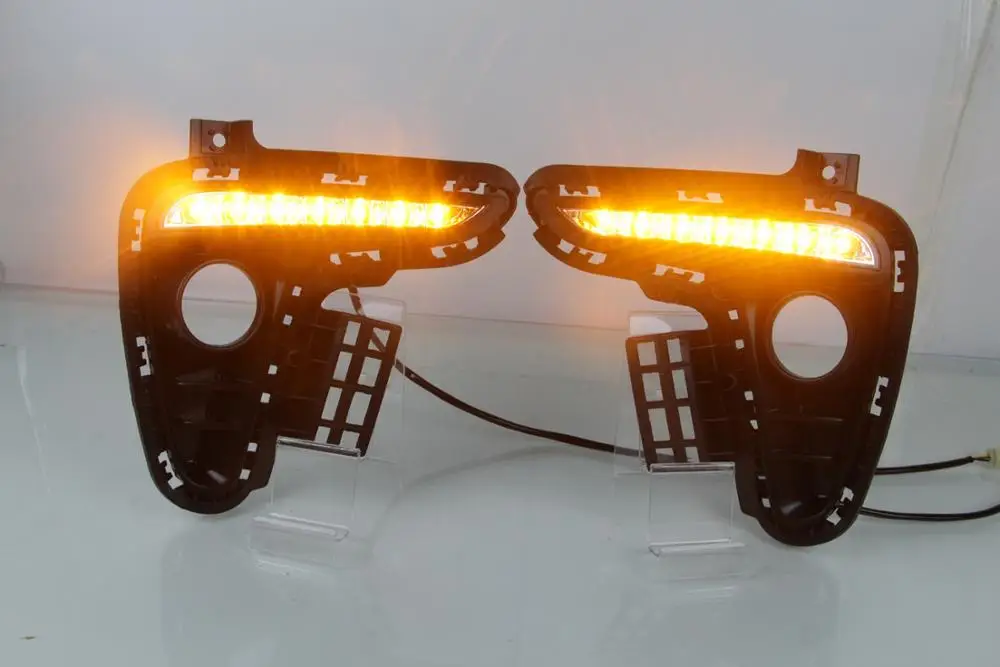 

LED DRL foglights For Kia Rio 3 K2 2017 2018 DRL Daytime Running Light headlights fog lights Fog Lamp Turn Signal Styling 1set