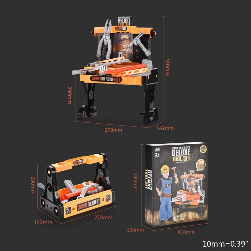 

N7ME Toddler Workbench Tools Set Kids Tool Bench with Electric Drill Indoor & Outdoor Toys for 2 Year Old Boys Gift