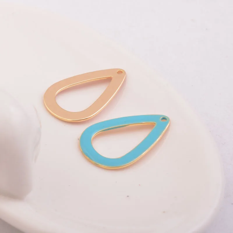 10 шт. эмалированная основа Подвески Подвеска капля золотые серьги установочный