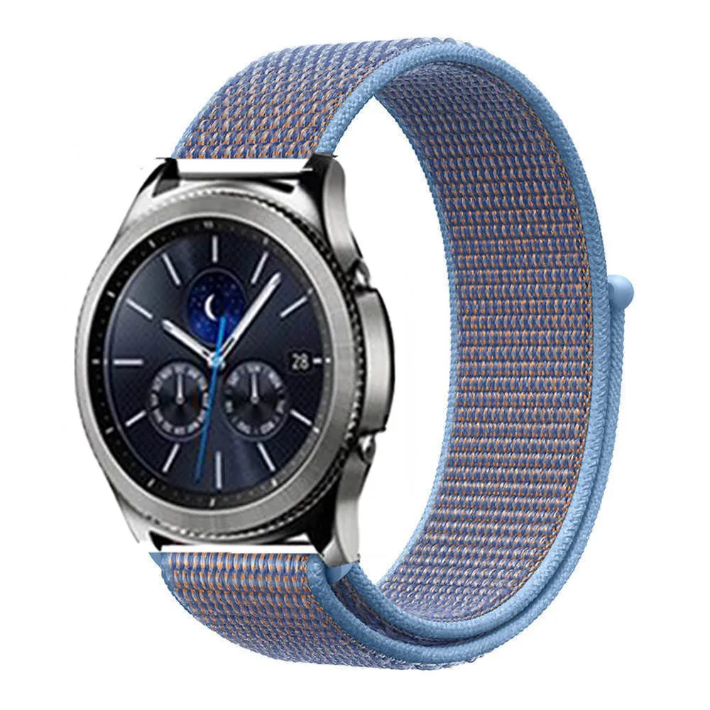 22 мм ремешок для часов samsung galaxy watch 46 мм 42 мм активный 2 нейлон huawei watch gt ремешок Amazfit bip gear S3 Frontier 44 40 - Цвет ремешка: ccrulcan 35