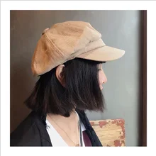 Men Women Vintage Elegant Casual Beret Female Solid Color Linen Octagonal Hats Fashion Ladies Berets