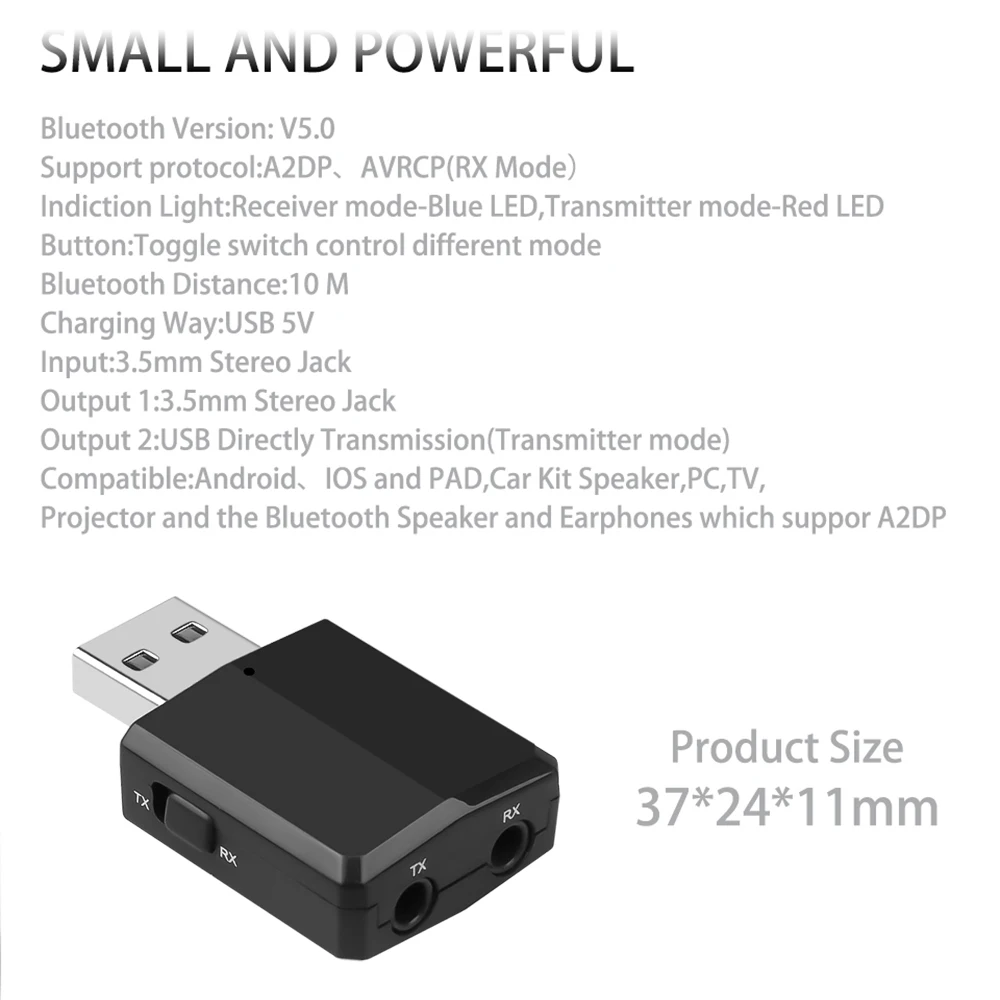3 в 1 5 мм аудио мини Bluetooth передатчик приемник беспроводной USB 0 адаптер AUX Стерео