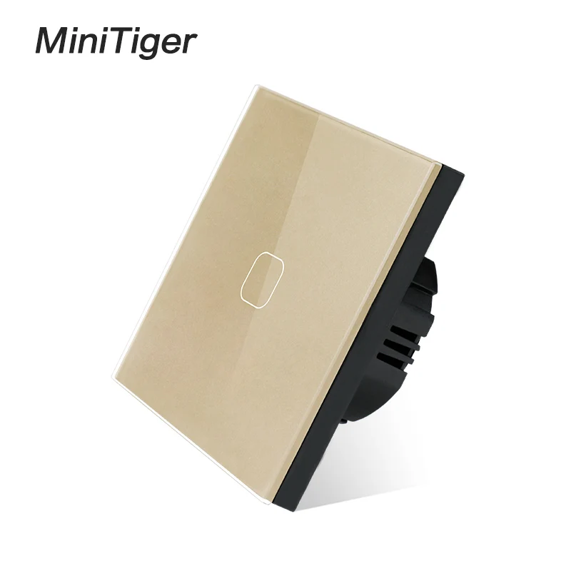 Minitiger четыре цвета кристальная стеклянная панель сенсорный выключатель стандарт