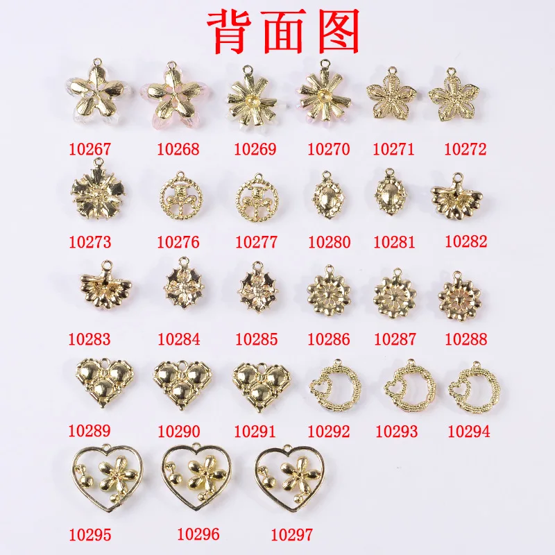 30pcs High grade sweet crystal pendant earrings accessories DIY earrings bracelets materials alloy accessories color protection