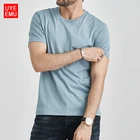 Футболка Базовая с коротким рукавом для мужчин и женщин, хлопковая Однотонная рубашка с круглым вырезом, Однотонная футболка для мальчиков и девочек, на лето