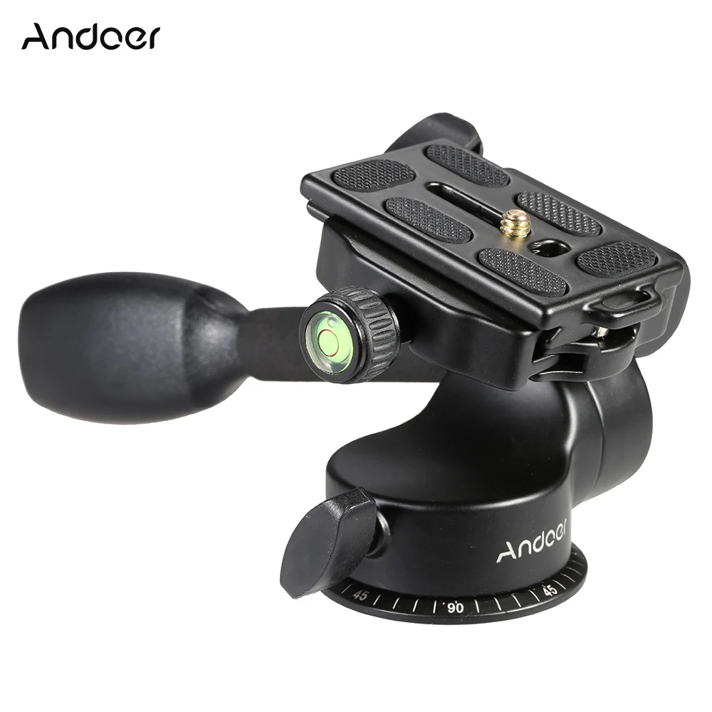 Штатив Andoer Q08 с шариковой головкой 3 сторонний качающийся штатив жидкостной для