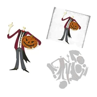 pumpkinhead colorize people metal cutting dies scrapbook diary decoration stencil embossing template diy greeting card 2021 new