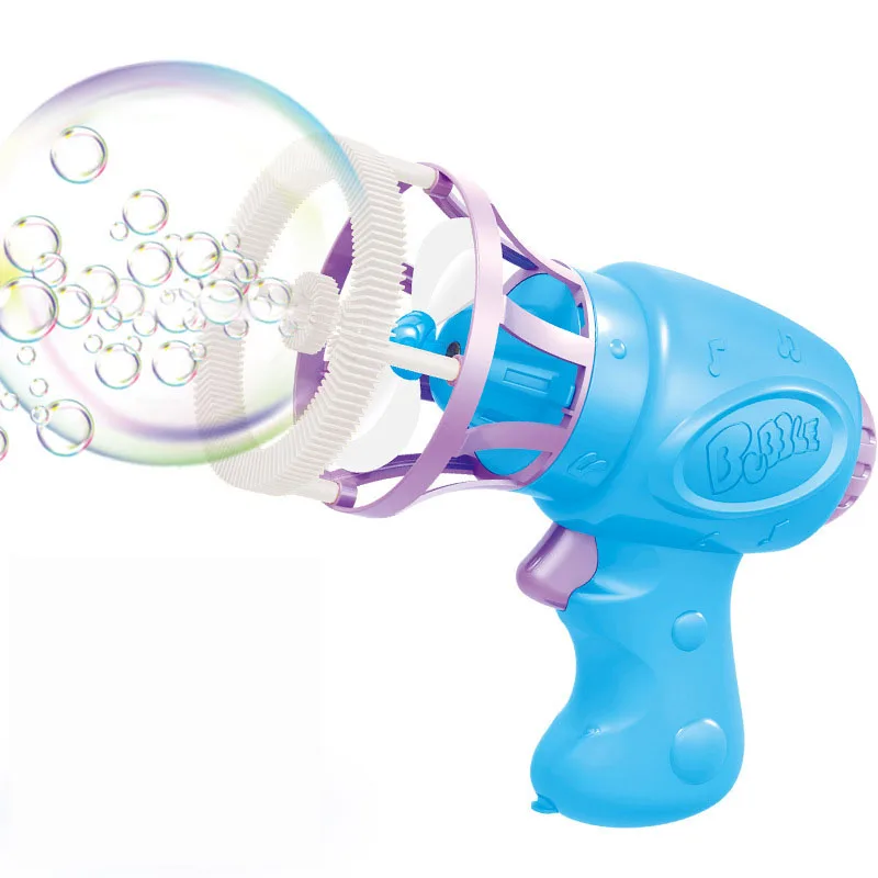 

Kids Magic Bubble Blowing Machine Automatic Electric Gun with Mini Fan Outdoor Toys Summer Wedding Supplies