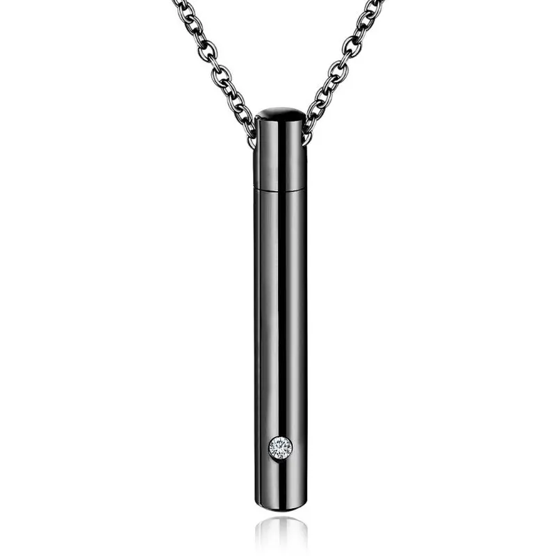 

Cylinder Pet Cremation Urns Necklace Stainless Steel Ash Memorial Container Holder Jewelry Memorial Keepsake Pendant