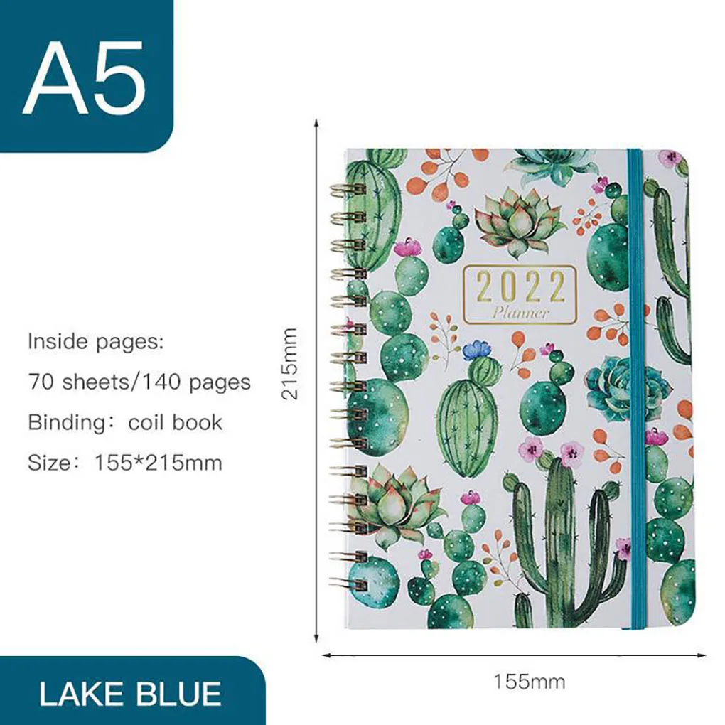 Planner 2022 - Academic English Version A5 Diary Notebook Hardcover School Daily Weekly Schedules Stationery | Дом и сад