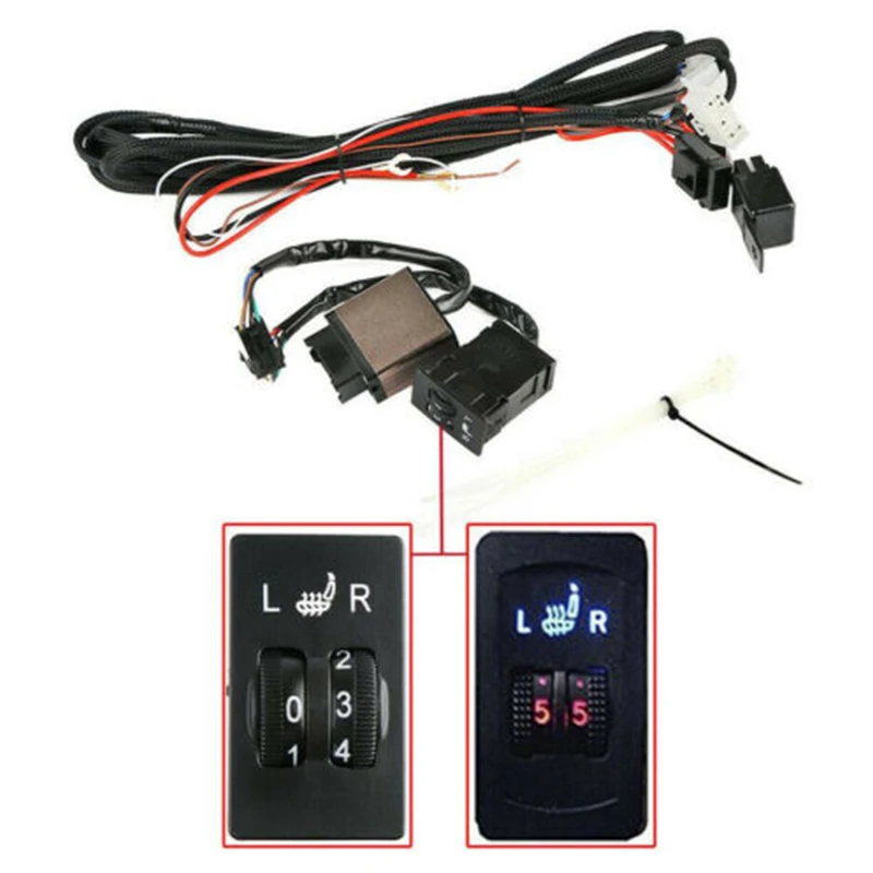 4 шт. 5 уровень 12 В углеродное волокно универсальный автомобильный обогреватель с