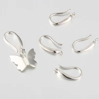 4pcs real 925 sterling silver ear hook earrings studs base accessories for diy jewelry making findings women earring components