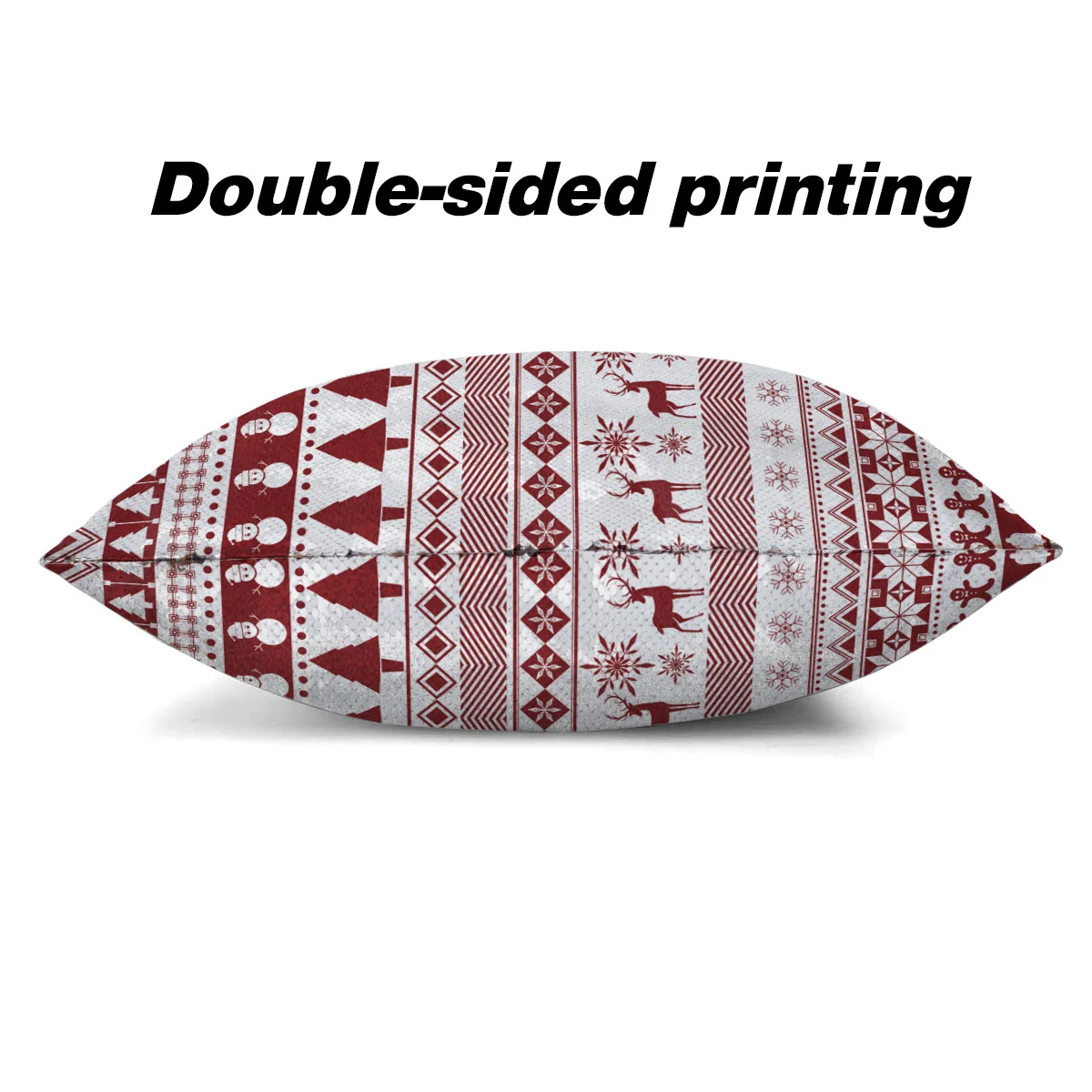 Снеговик елка Рождественская тема Волшебная наволочка блестки бросок для дома