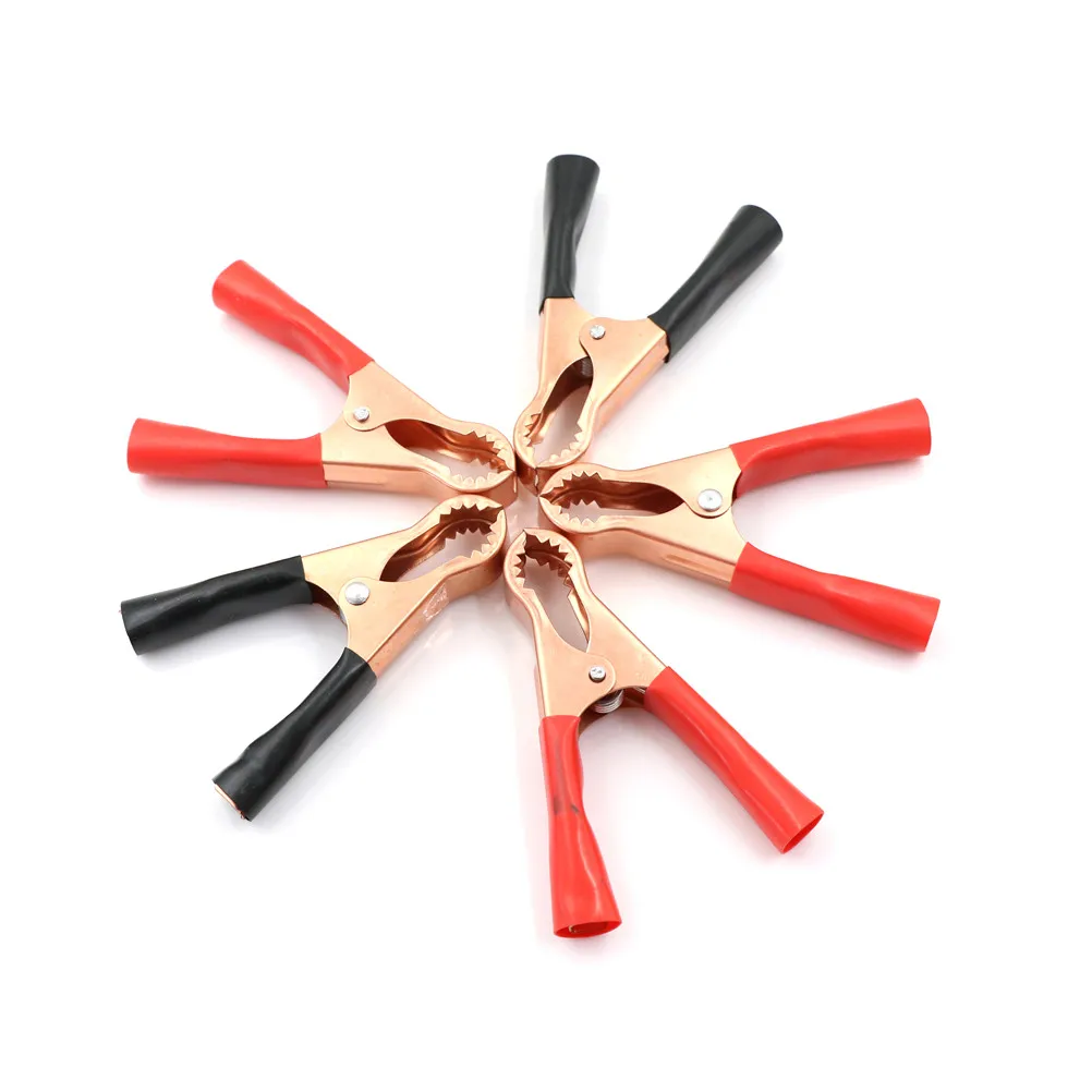 5 шт. зажим автомобиля с формой крокодила батареи зажимы крокодил 50A красный +