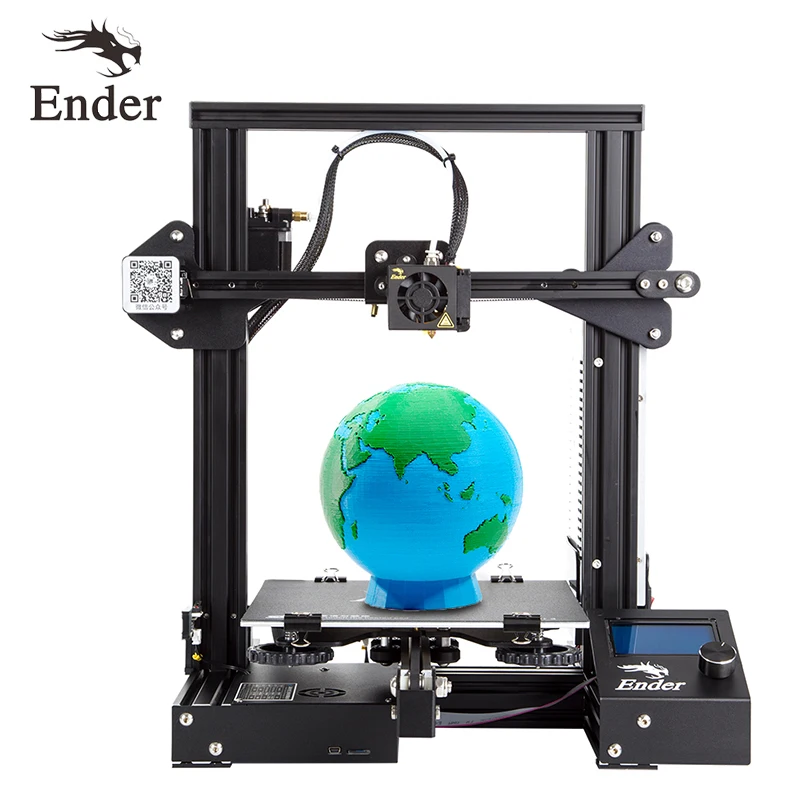 Ender-3 3D принтер DIY набор большой размер печати Prusa принтер 3D Ender 3/Ender-3X продолжением печати мощность 110 Горячая кровать 220*220*250
