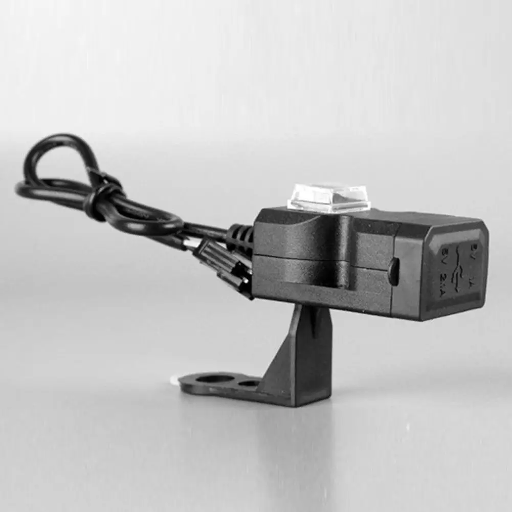 

100% Brand New And High Quality Hot Sale Practical 12-24v Waterproof Dual Usb Motorcycle Handlebar Charger Socket Switch Mounts