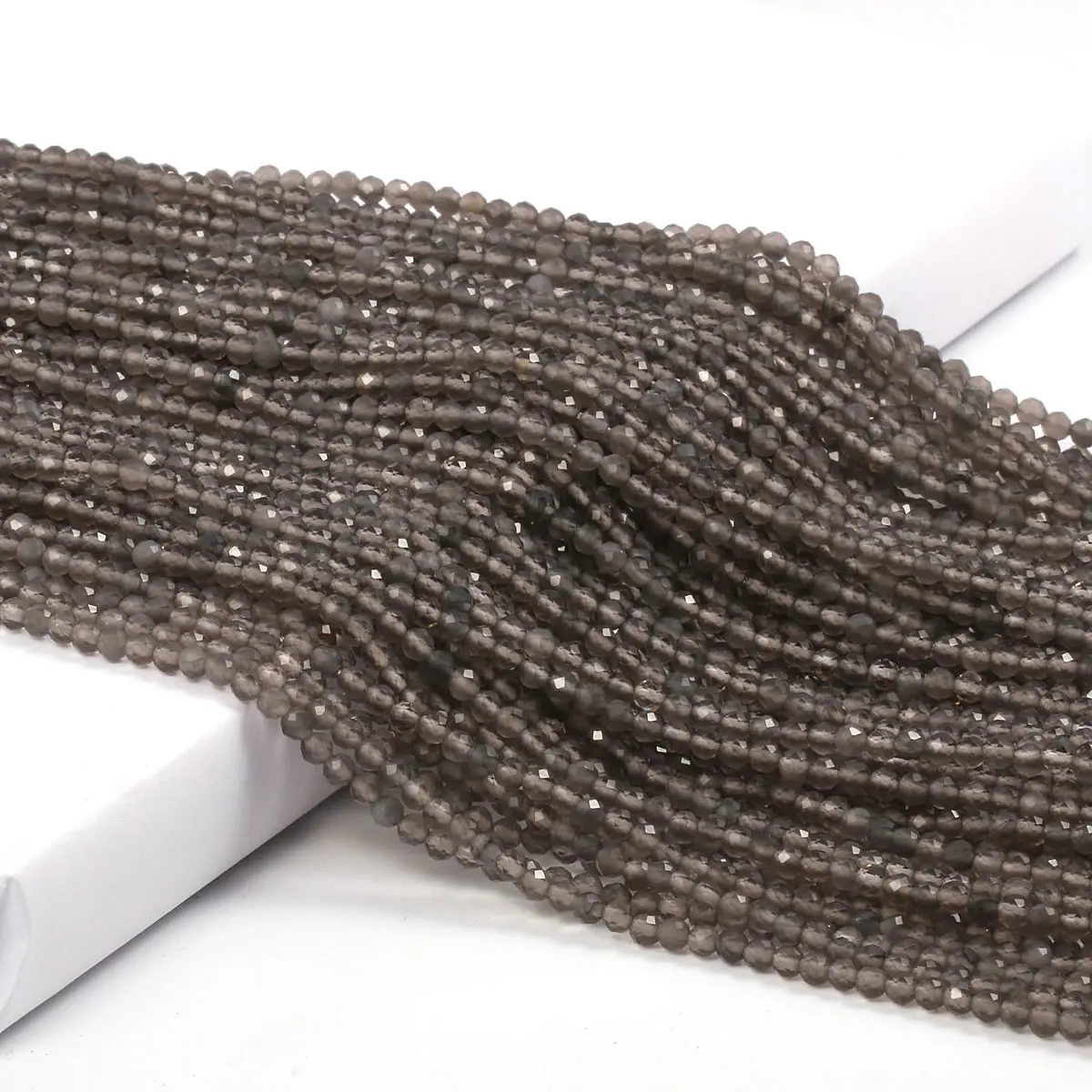 

2 3mm Natural Energy Stone Faceted Obsidian Bead Reiki Healing Beads for Jewelry Making Necklace Bracelet Crafts 38cm