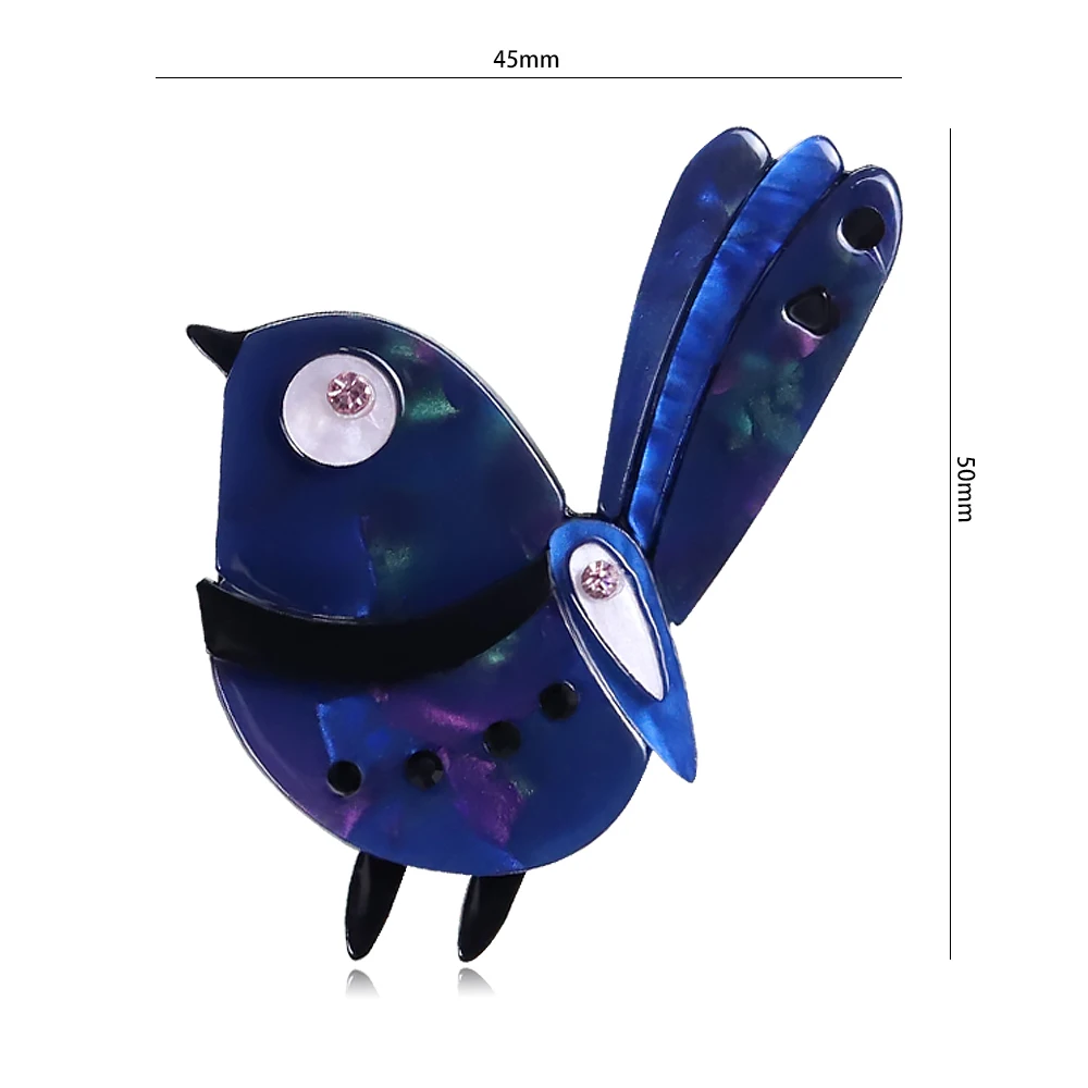 Детская/женская брошь в форме птицы из натурального акрила | Украшения и