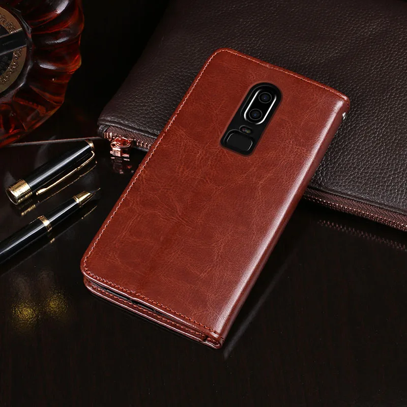 Чехол из ПВХ для OnePlus 6 книжка кошелек кожа Бизнес класс чехол телефона Fundas One Plus 1 +