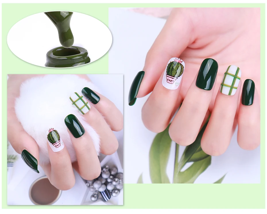 HNM новейший 8 мл авокадо зеленый гель лак для ногтей отмачиваемый УФ/светодиодный