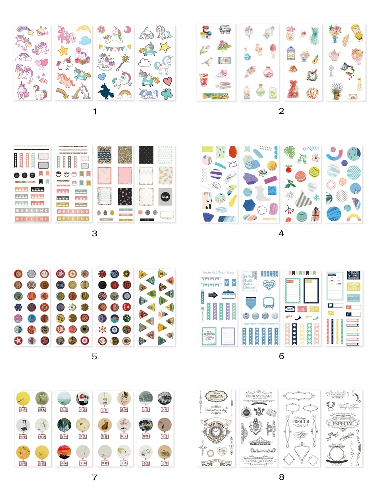 Mr. paper 24 дизайна 4 шт./лот на основе Sketchbook Deco Наклейки из бумаги васи Скрапбукинг пули журнал популярный деко постельное белье наклейки